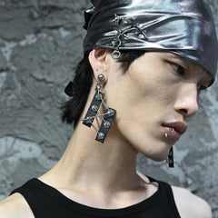 ILLUSORY Modern Hunter Metallic-Bead PU Earring/ Ear Clip