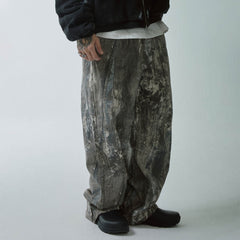 F2CE Paint-Splatter Gradient Straight-Leg Pants