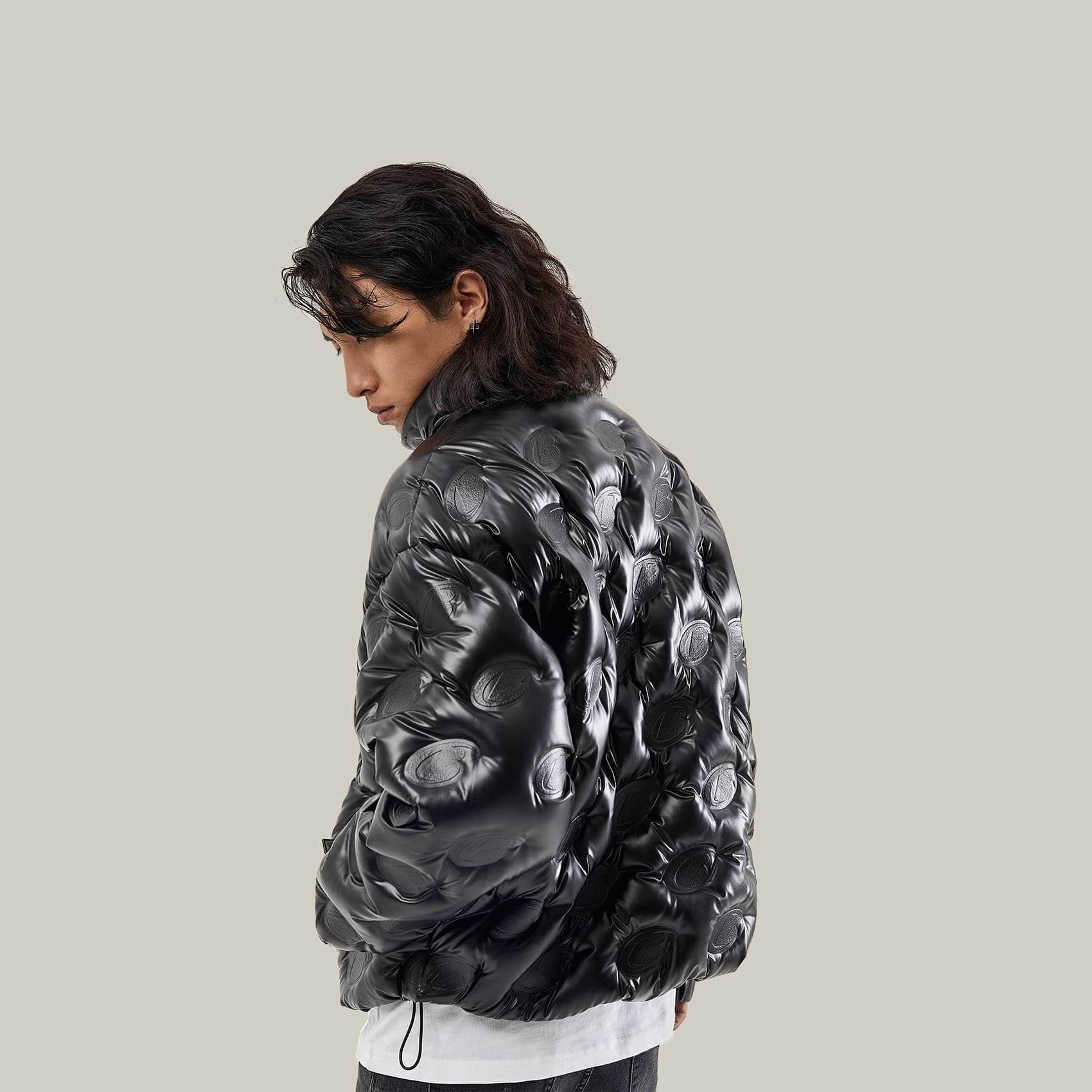 BONELESS High Collar Embossed Down Jacket