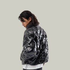 BONELESS High Collar Embossed Down Jacket