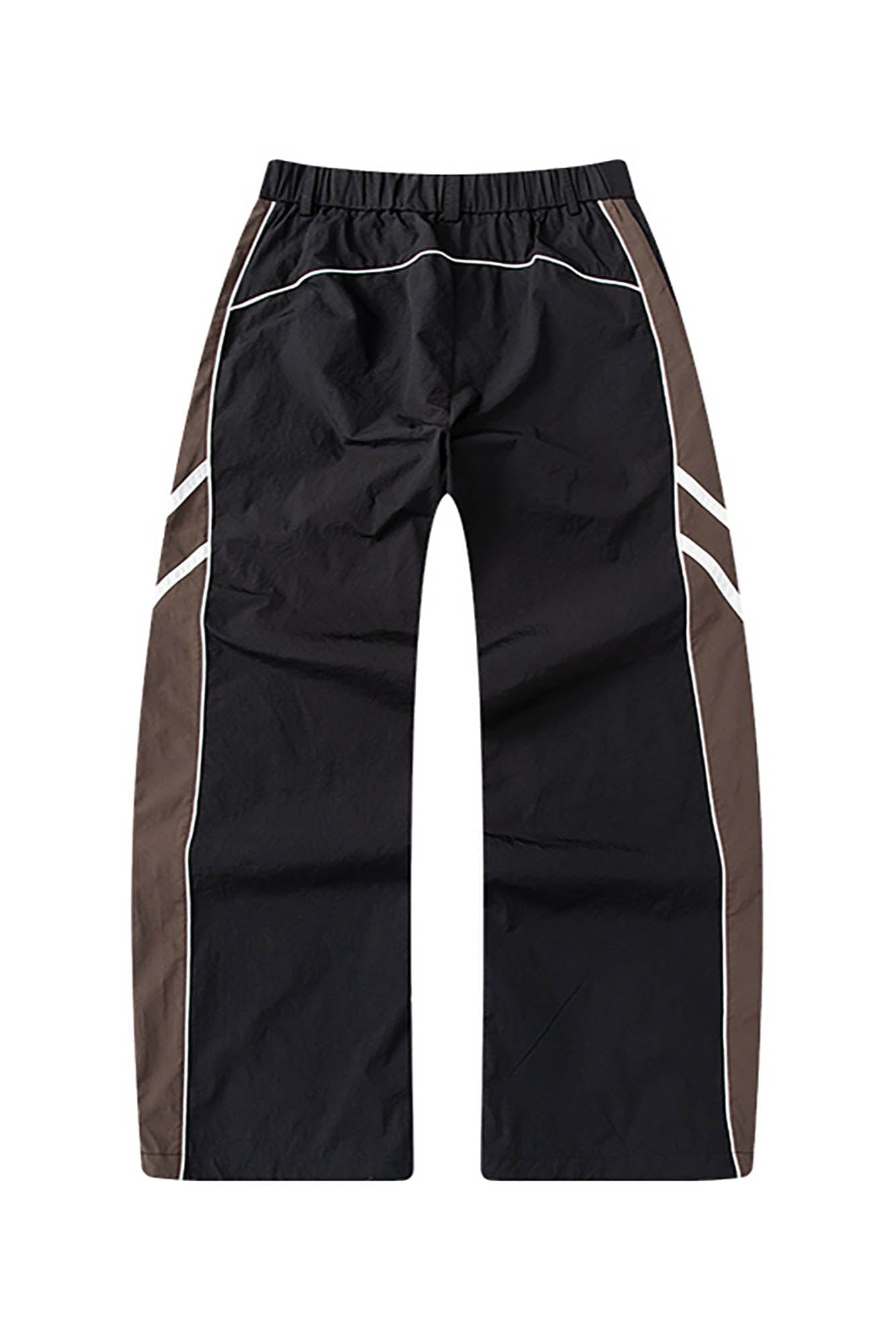 ENSHADOWER Contrast Striped Hem-Drawstring Pants