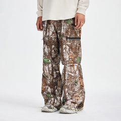BONELESS Withered Leaves Crinkled Camo Cargo Pants
