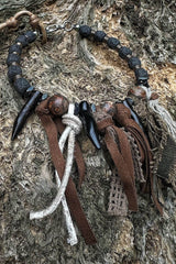 ILLUSORY Tribal Tassel Beaded Fang Necklace