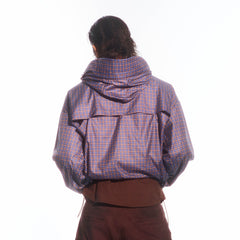TRECLUB Retro Plaid UV Protection Hooded Jacket