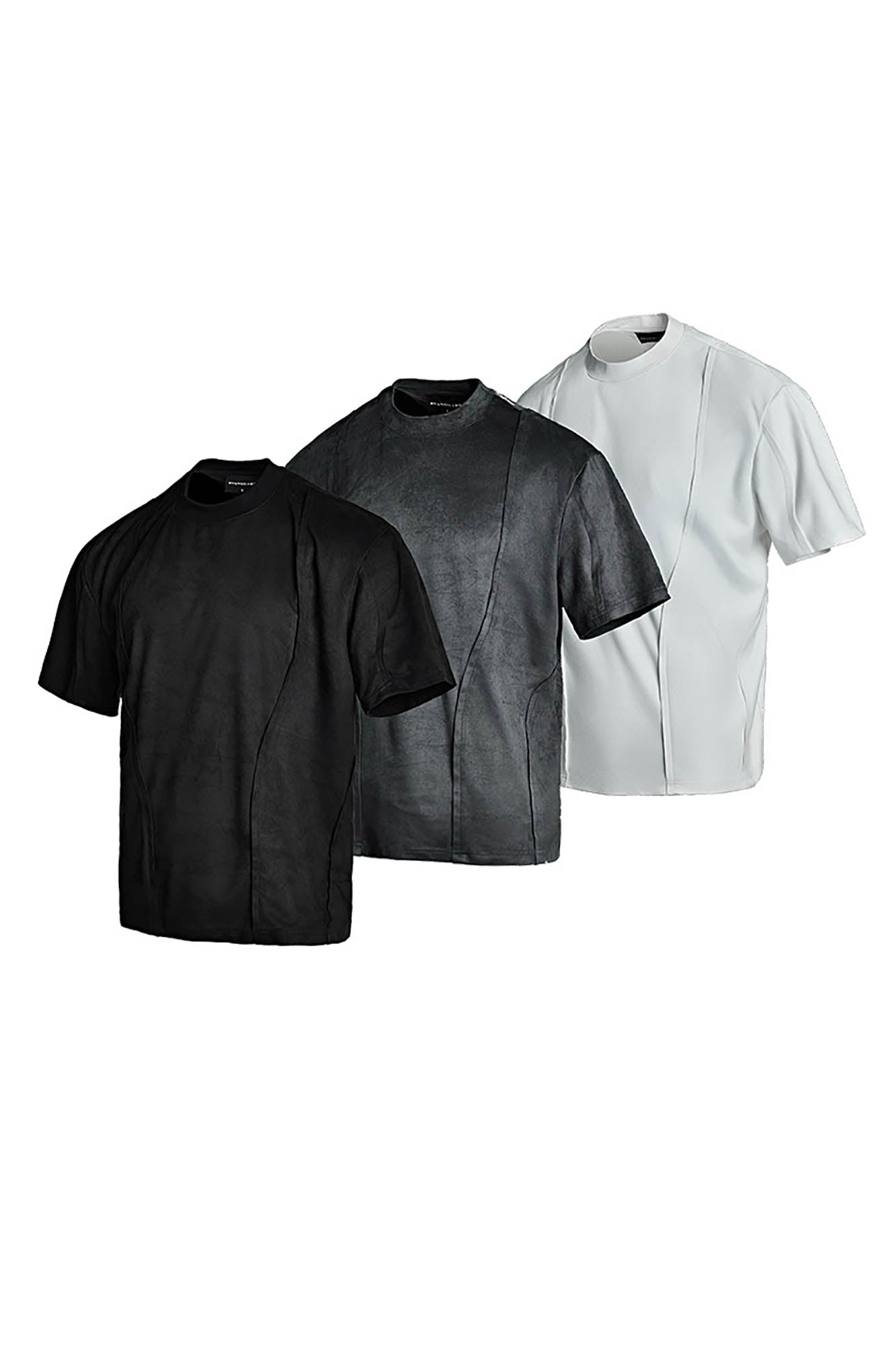 SSIN7 Suede Arc Spliced T-Shirt