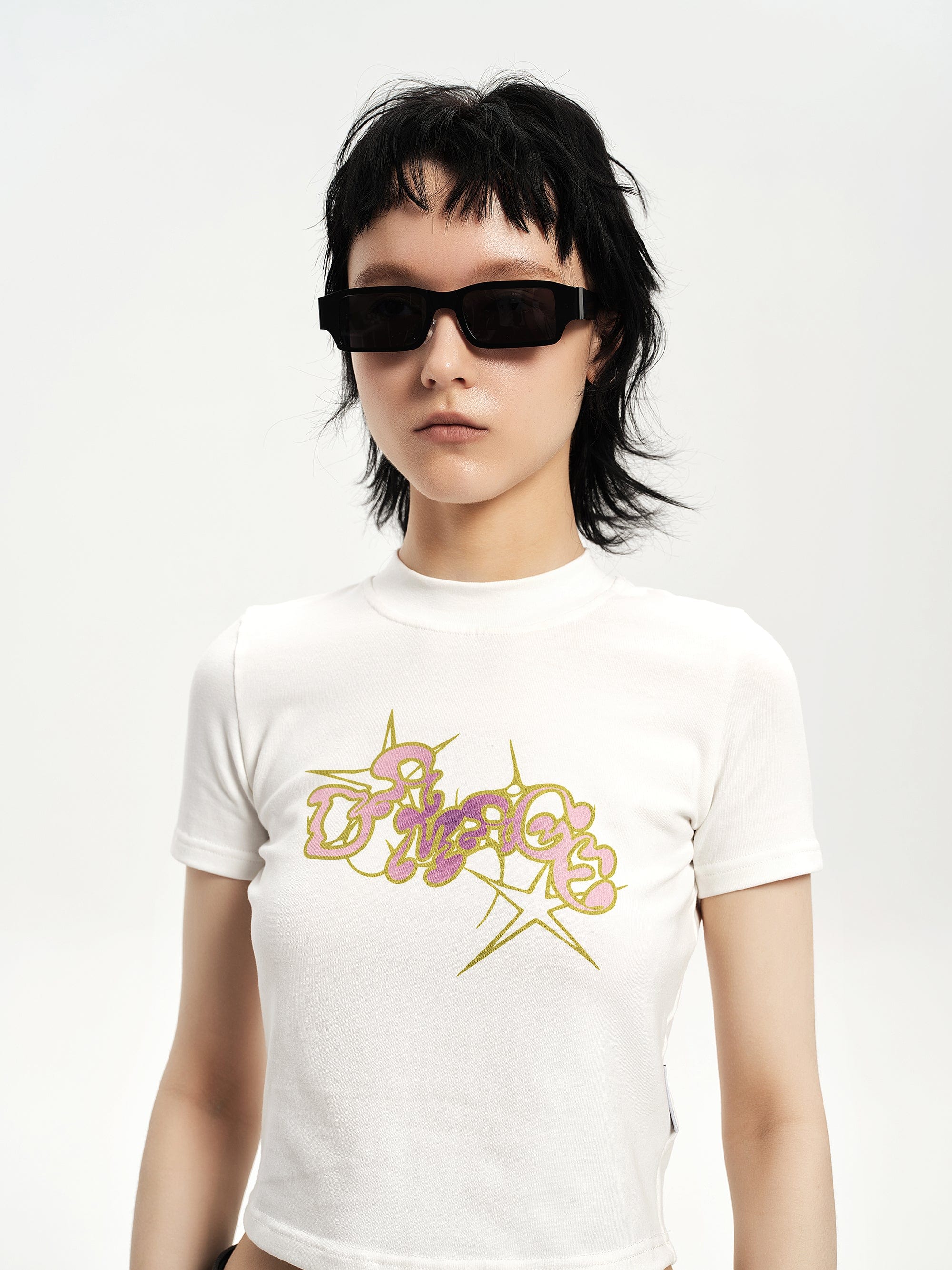 DAMAGE ASIA OPTICALS Metallic Square Frame Sunglasses