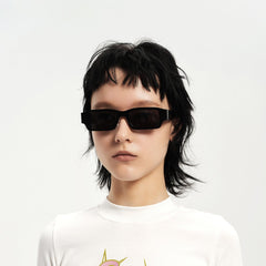 DAMAGE ASIA OPTICALS Metallic Square Frame Sunglasses