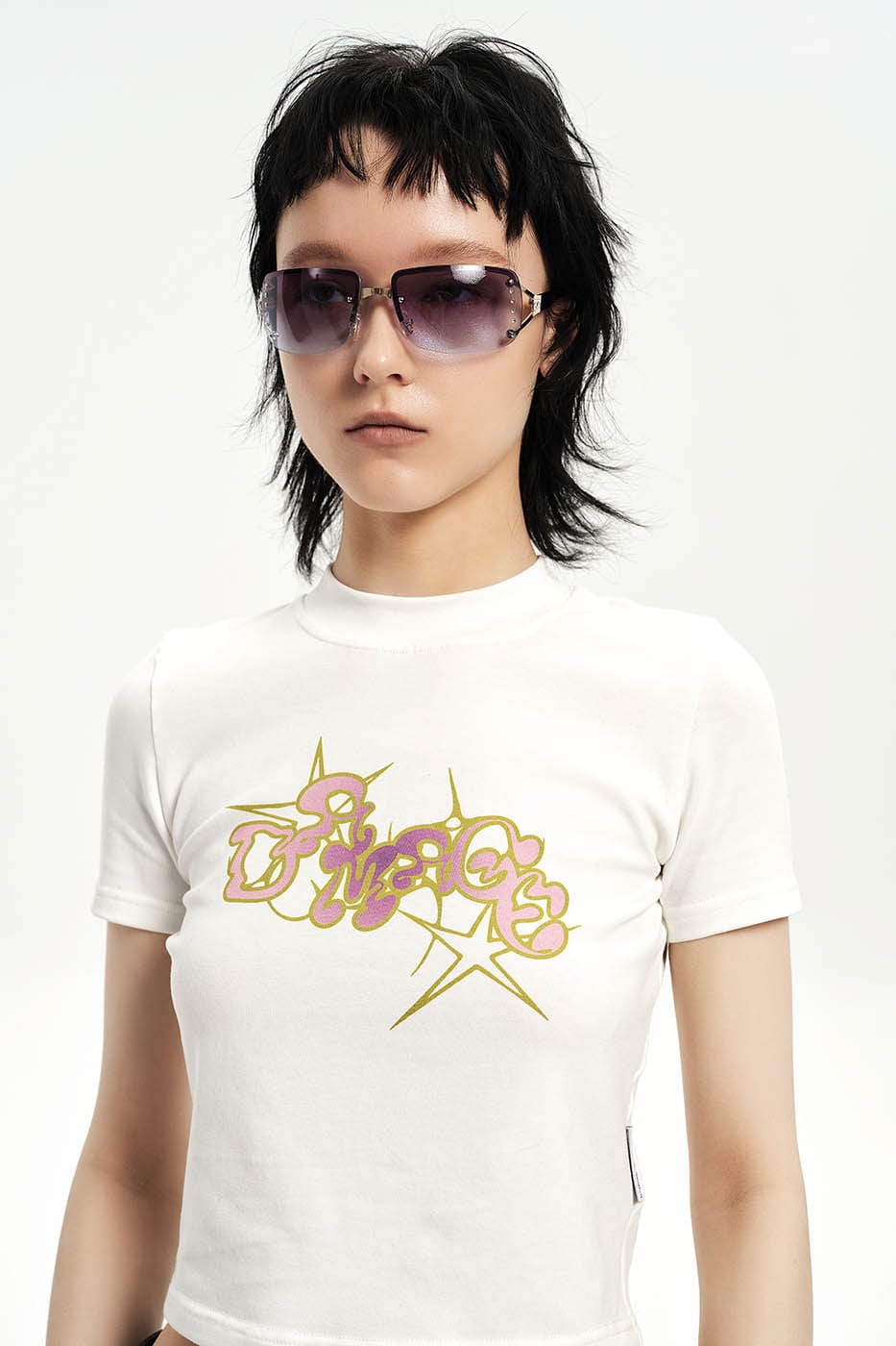 DAMAGE ASIA OPTICALS Semi-Rim Square Gradient Sunglasses