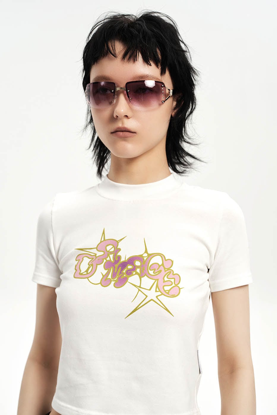 DAMAGE ASIA OPTICALS Semi-Rim Square Gradient Sunglasses
