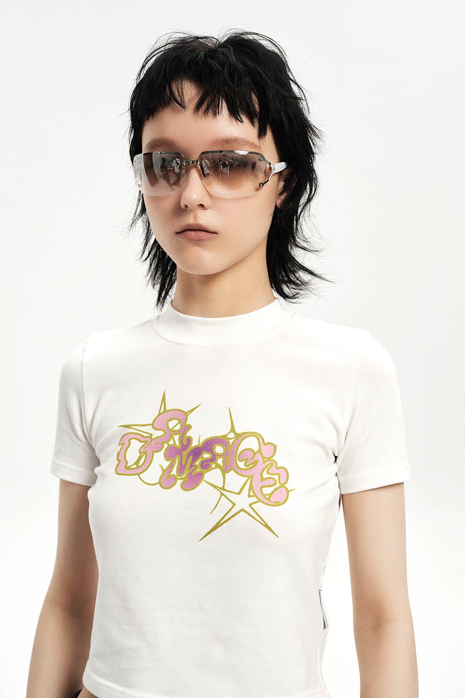 DAMAGE ASIA OPTICALS Semi-Rim Square Gradient Sunglasses