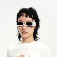DAMAGE ASIA OPTICALS Square Frame Thick Temple Sunglasses