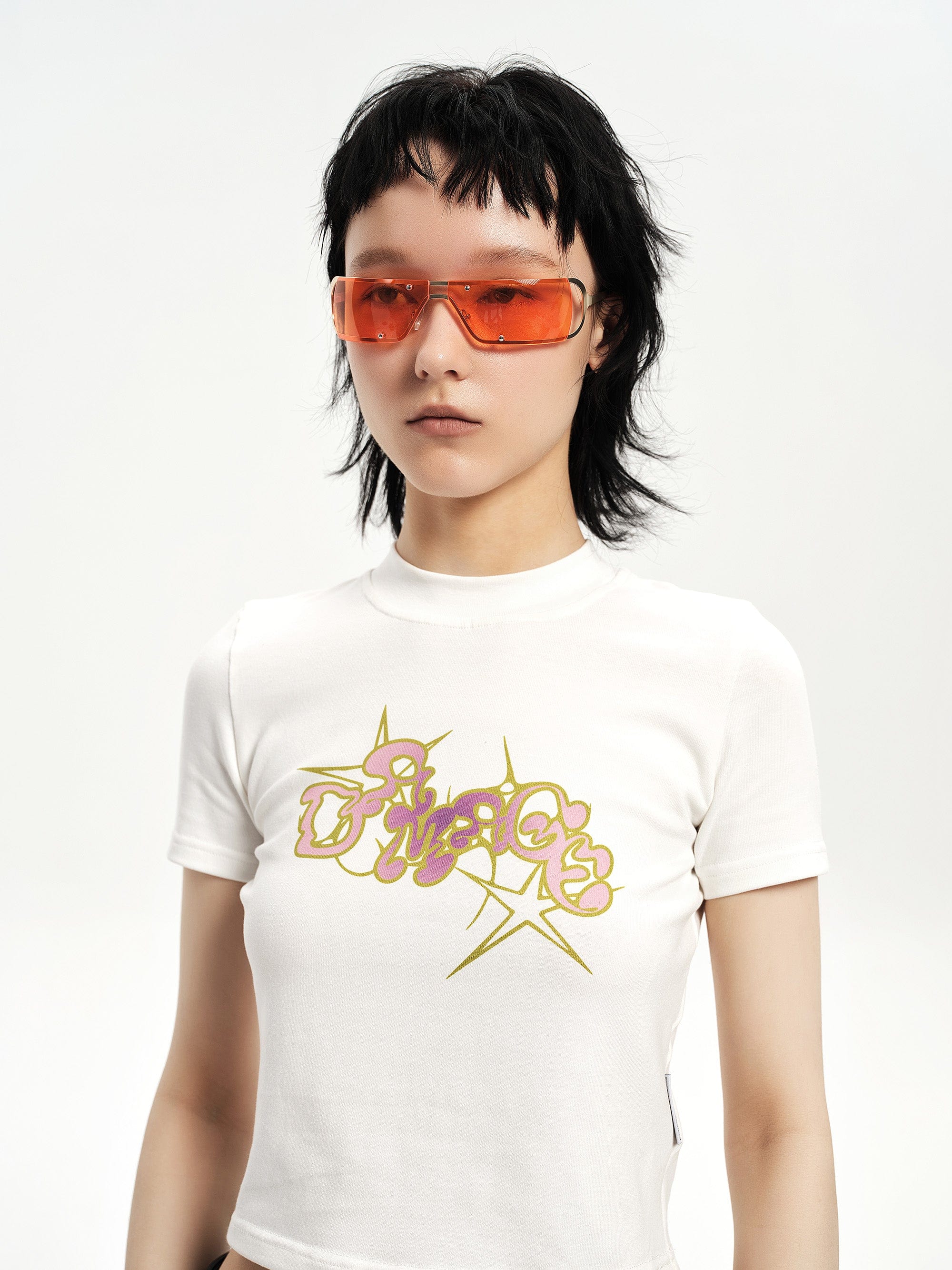 DAMAGE ASIA OPTICALS Modern Rivet Square Frame Sunglasses