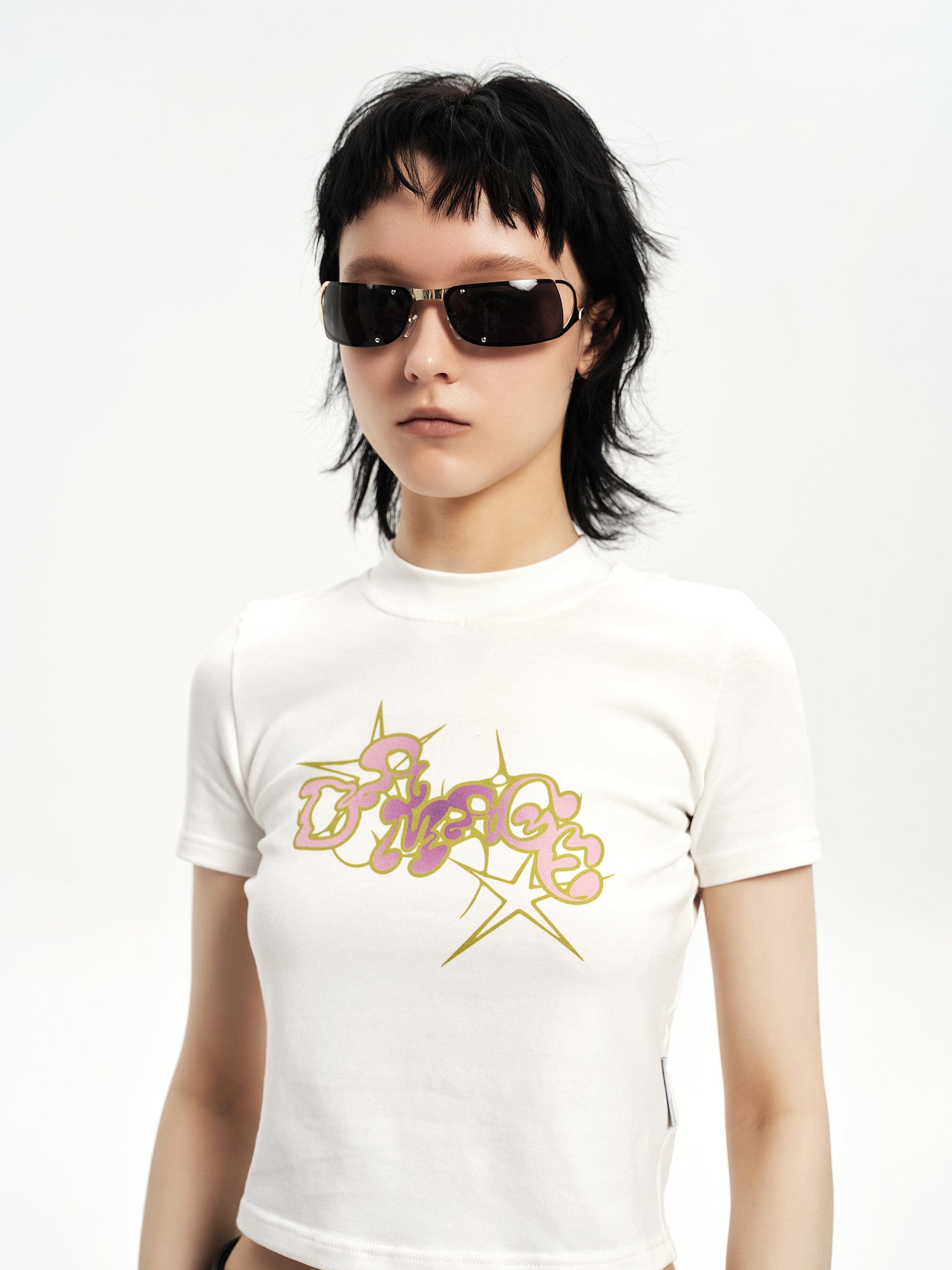 DAMAGE ASIA OPTICALS Modern Rivet Square Frame Sunglasses