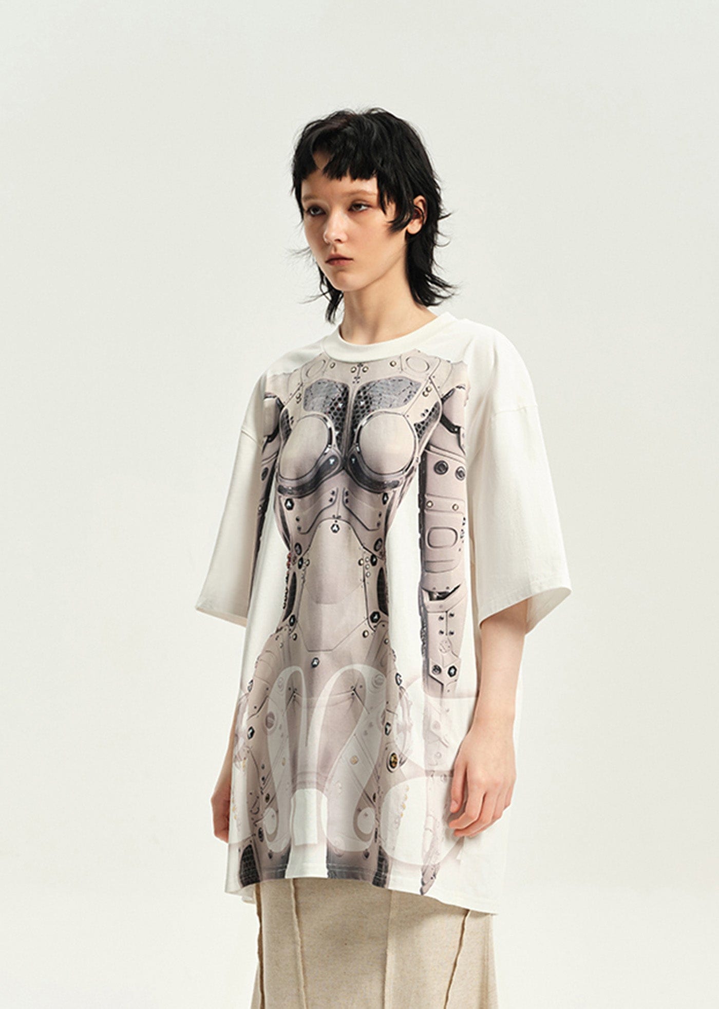 DAMAGE ASIA Ex Machina Graphics Oversized T-Shirt