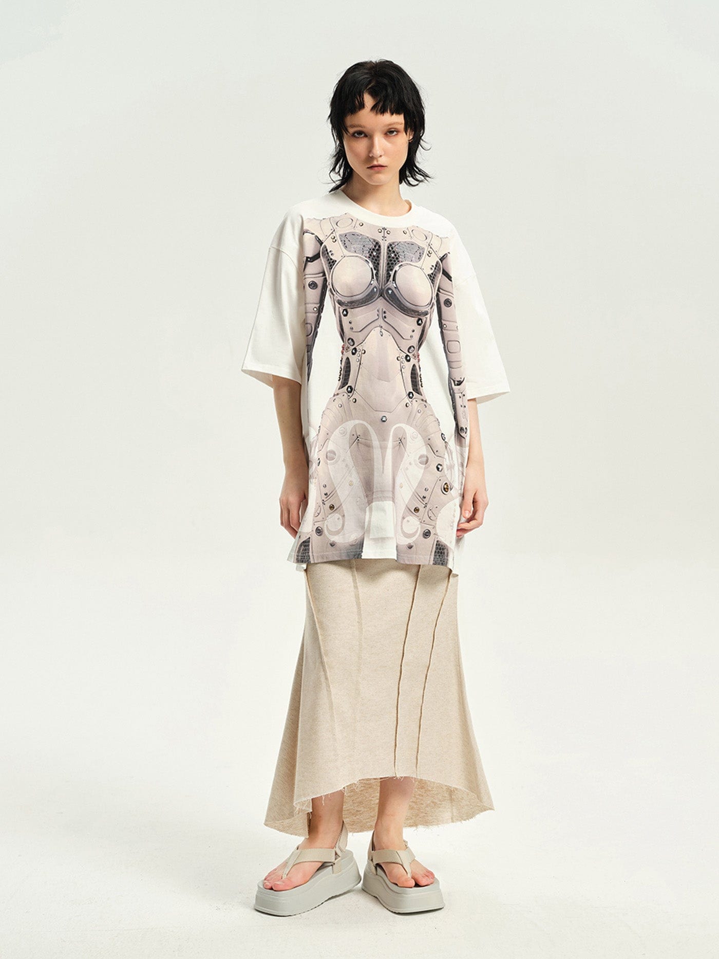 DAMAGE ASIA Ex Machina Graphics Oversized T-Shirt