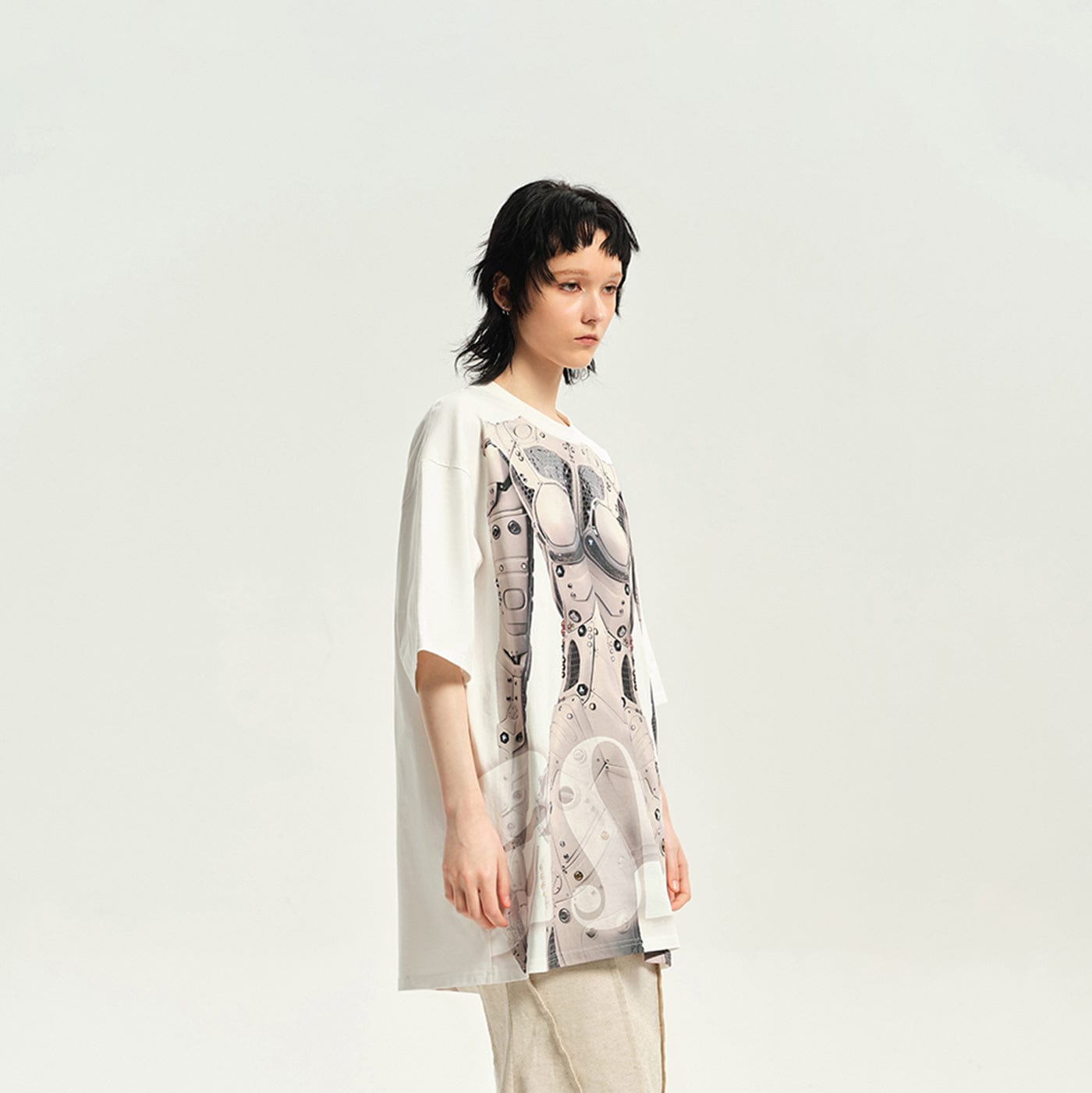 DAMAGE ASIA Ex Machina Graphics Oversized T-Shirt