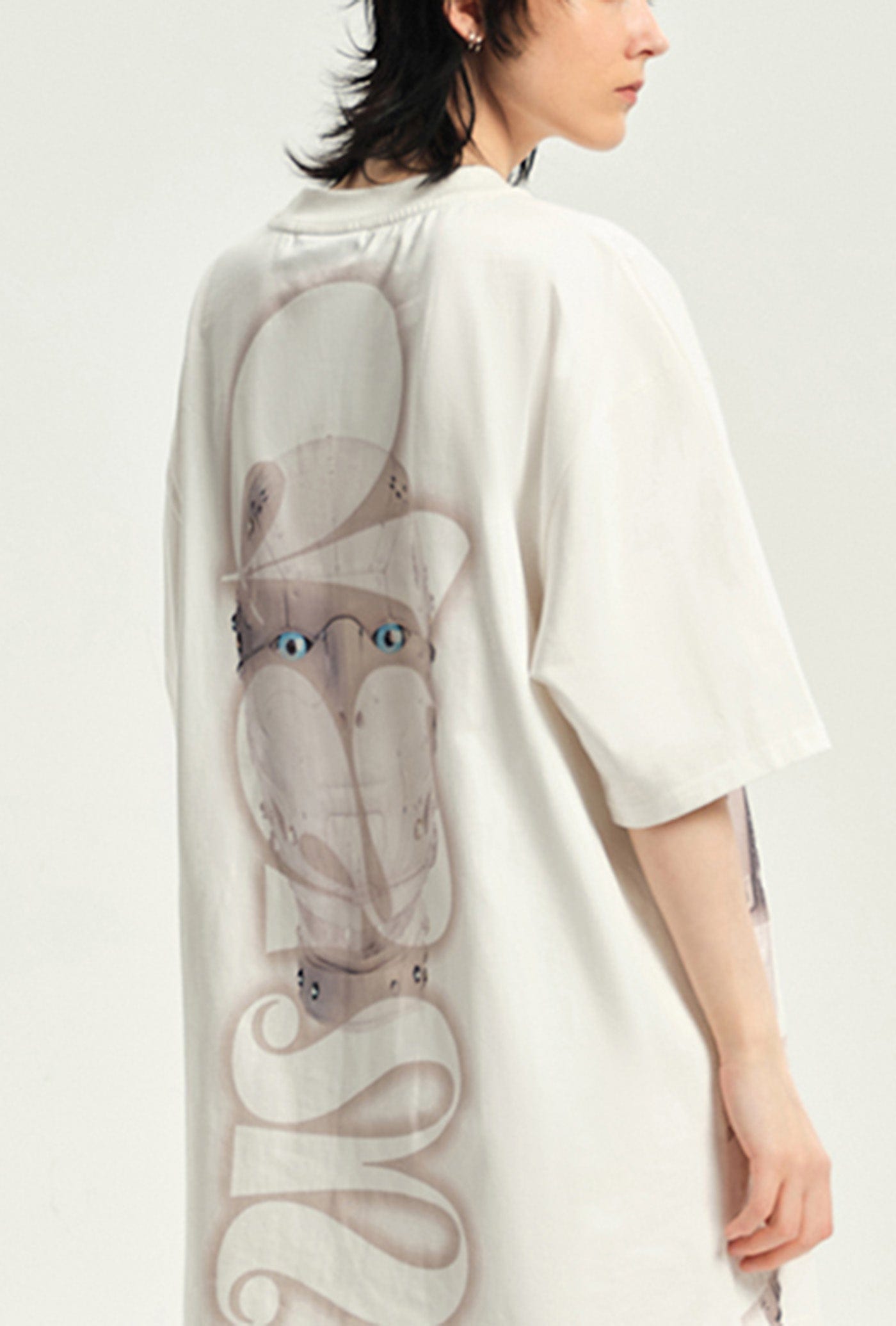 DAMAGE ASIA Ex Machina Graphics Oversized T-Shirt