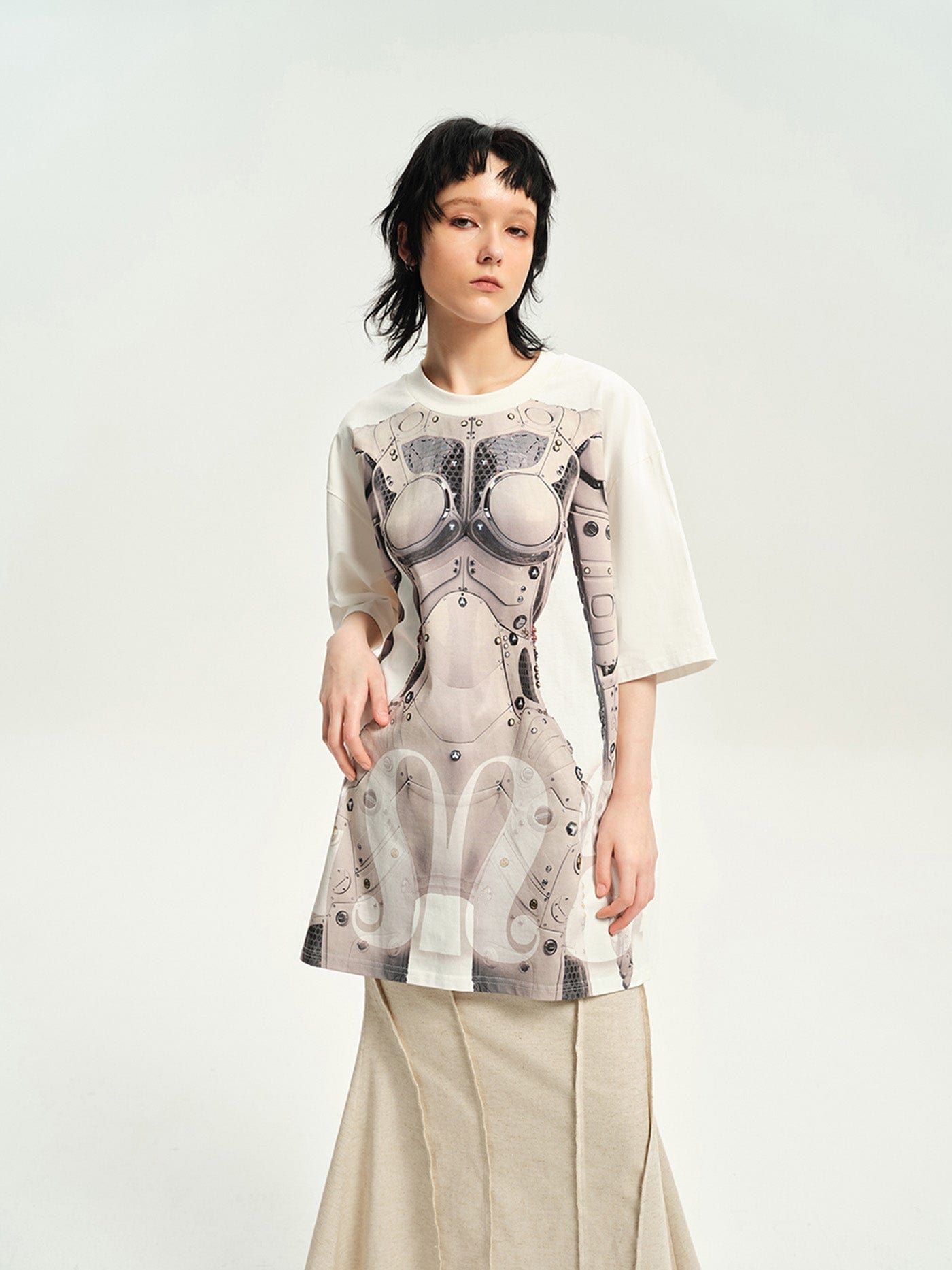 DAMAGE ASIA Ex Machina Graphics Oversized T-Shirt