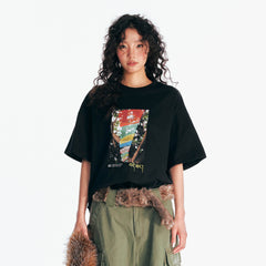 1997 POSTOFFICE Prayer Flags Graphic T-Shirt