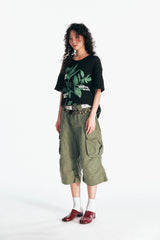 1997 POSTOFFICE Sesame Leaves Graphics Burnout T-Shirt