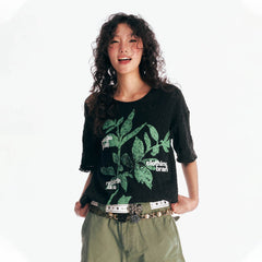 1997 POSTOFFICE Sesame Leaves Graphics Burnout T-Shirt