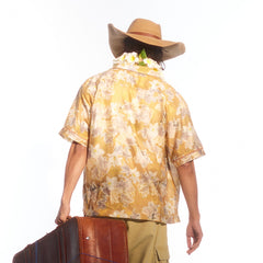 TRECLUB Floral Full-Print Cuban Half Shirt