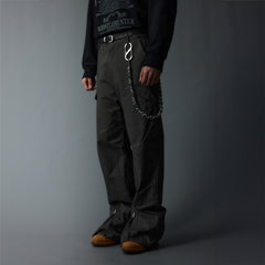 WHISTLEHUNTER Multi-Pocket Zipper Flared Cargo Pants