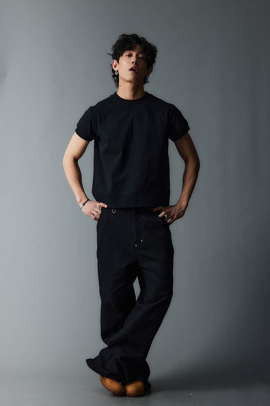 WHISTLEHUNTER Classic Stitch Leather-Tag Heavyweight T-Shirt