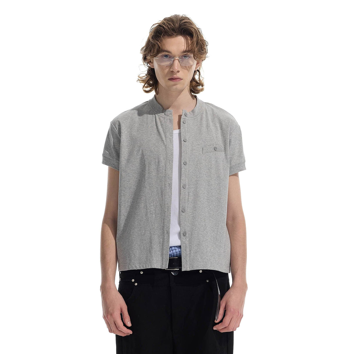 WHISTLEHUNTER Essential Wool-Blended Pocket Short-Sleeve Cardigan