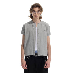 WHISTLEHUNTER Essential Wool-Blended Pocket Short-Sleeve Cardigan