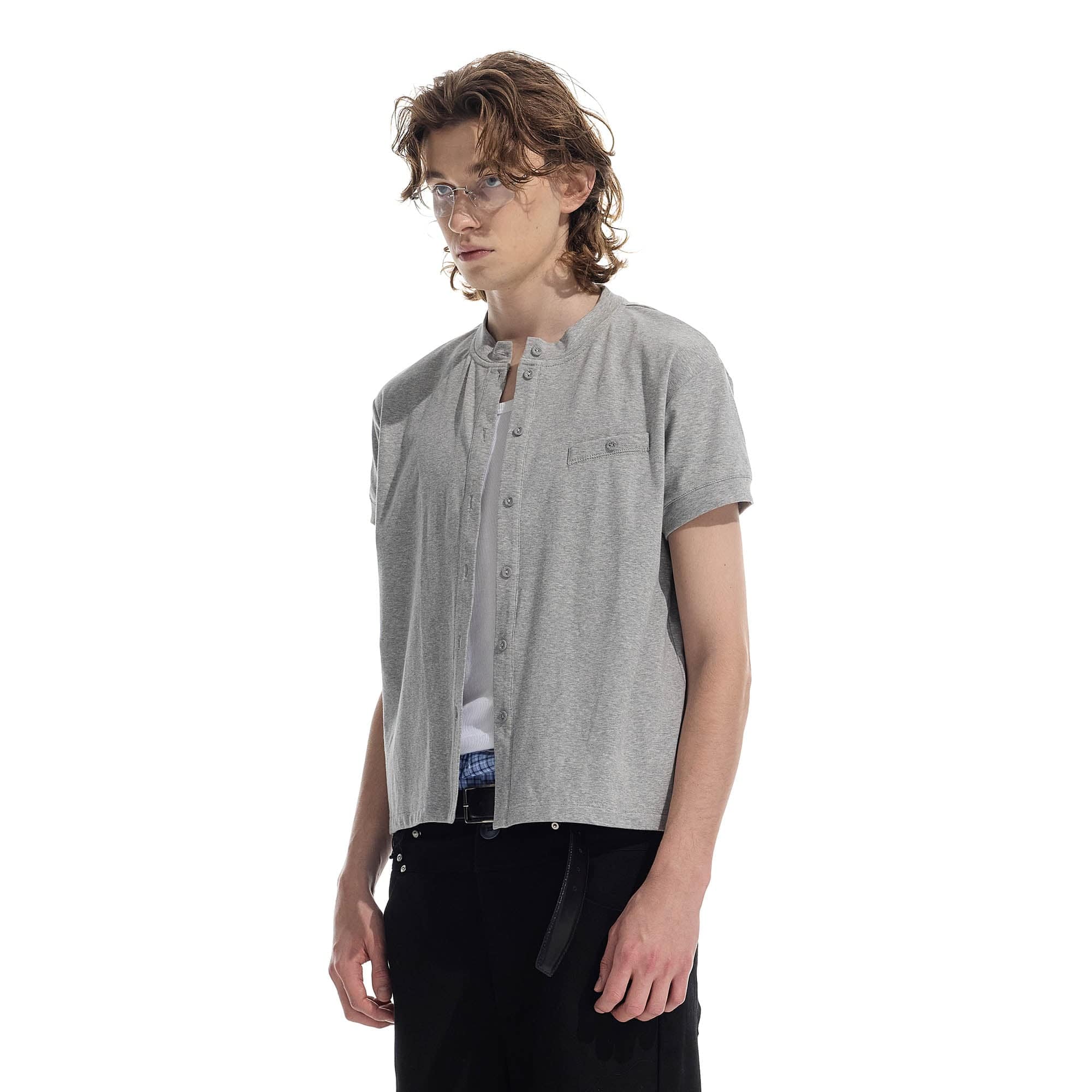 WHISTLEHUNTER Essential Wool-Blended Pocket Short-Sleeve Cardigan