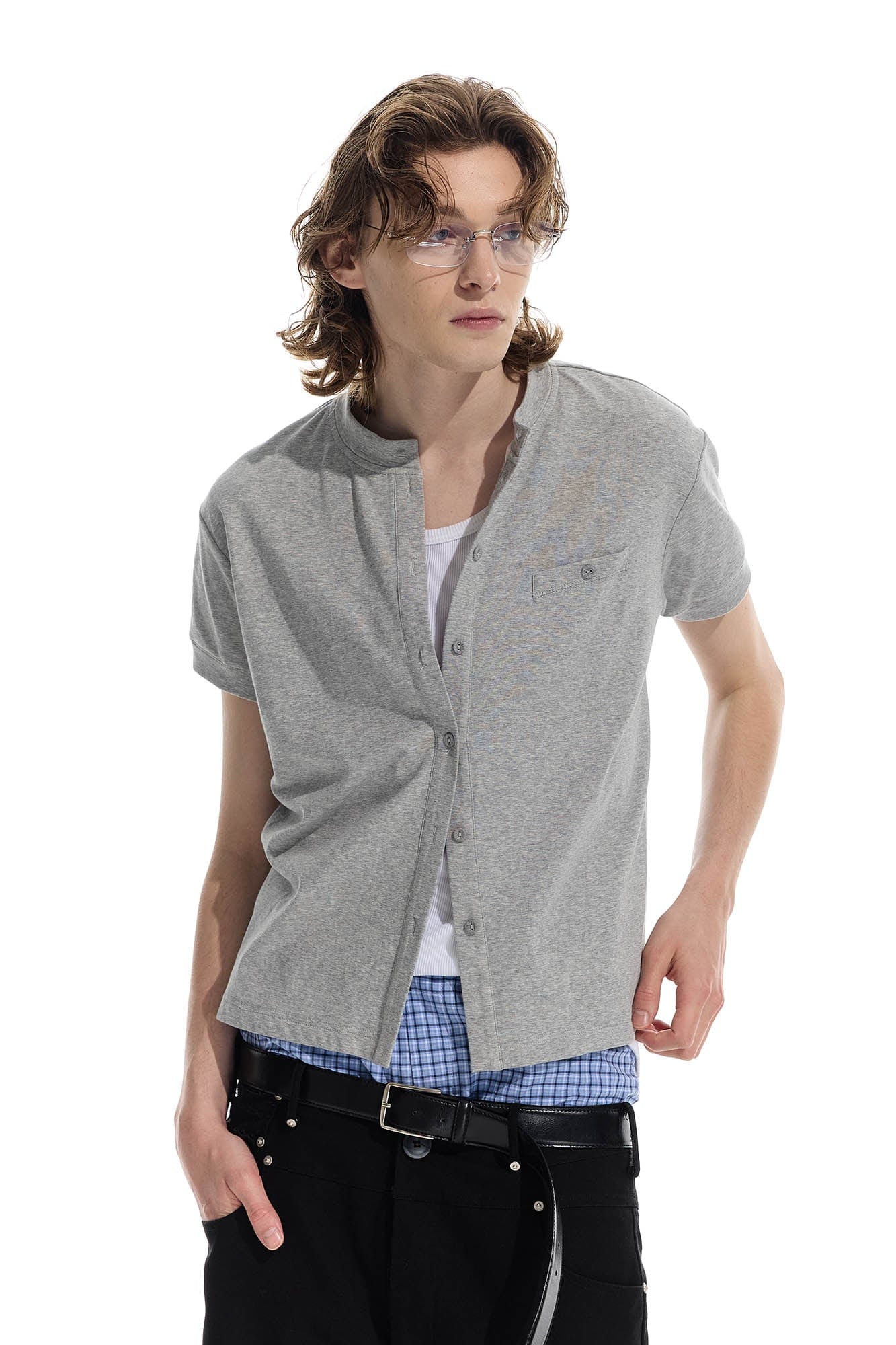 WHISTLEHUNTER Essential Wool-Blended Pocket Short-Sleeve Cardigan