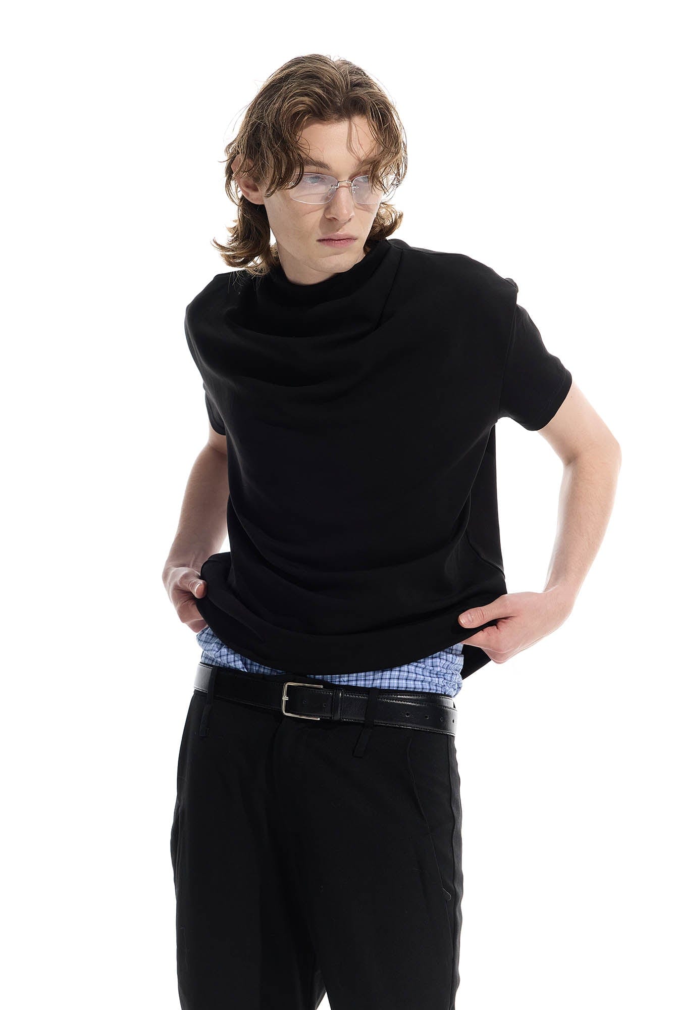 WHISTLEHUNTER Essential Crinkled Mock T-Shirt