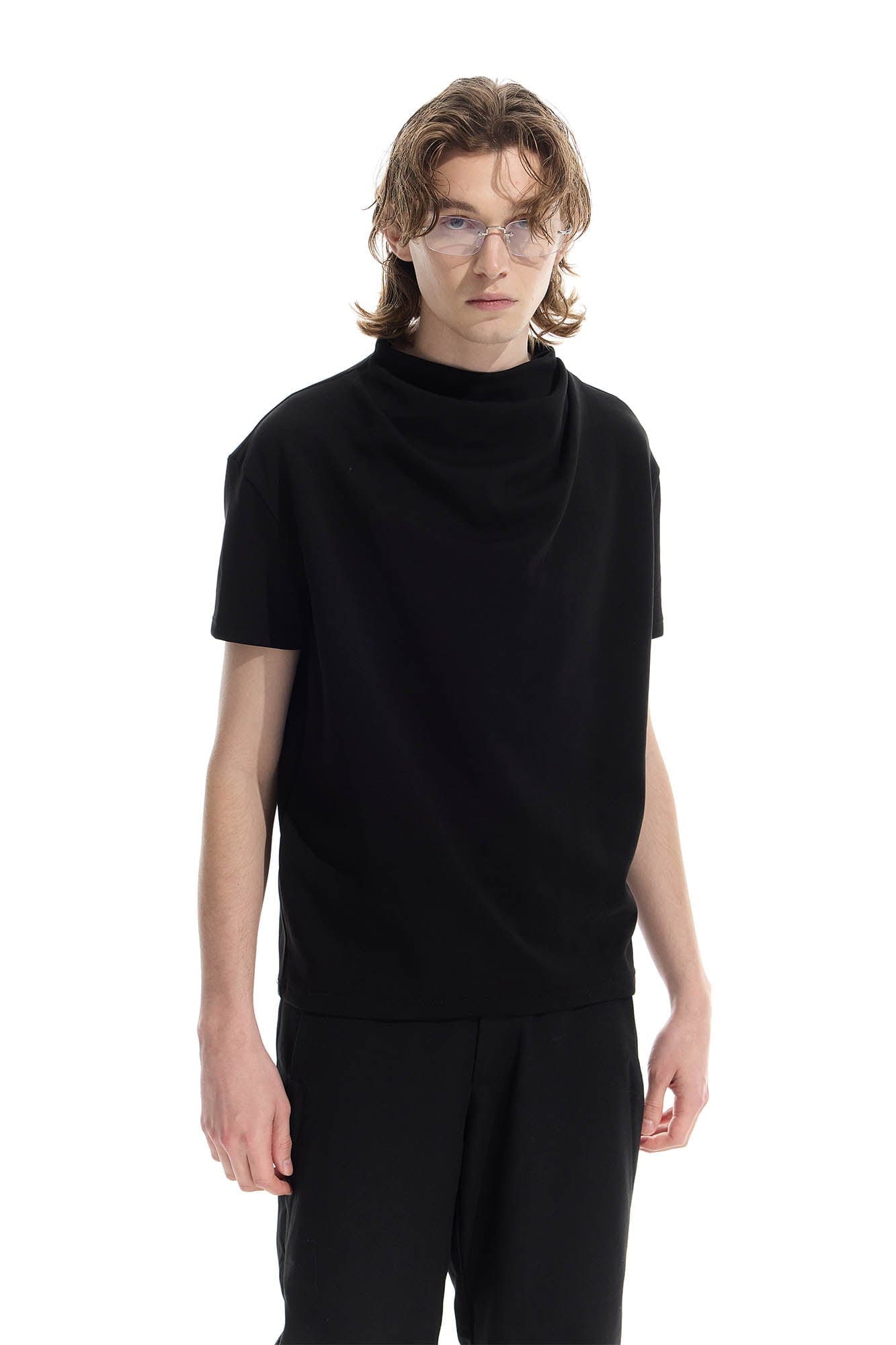 WHISTLEHUNTER Essential Crinkled Mock T-Shirt