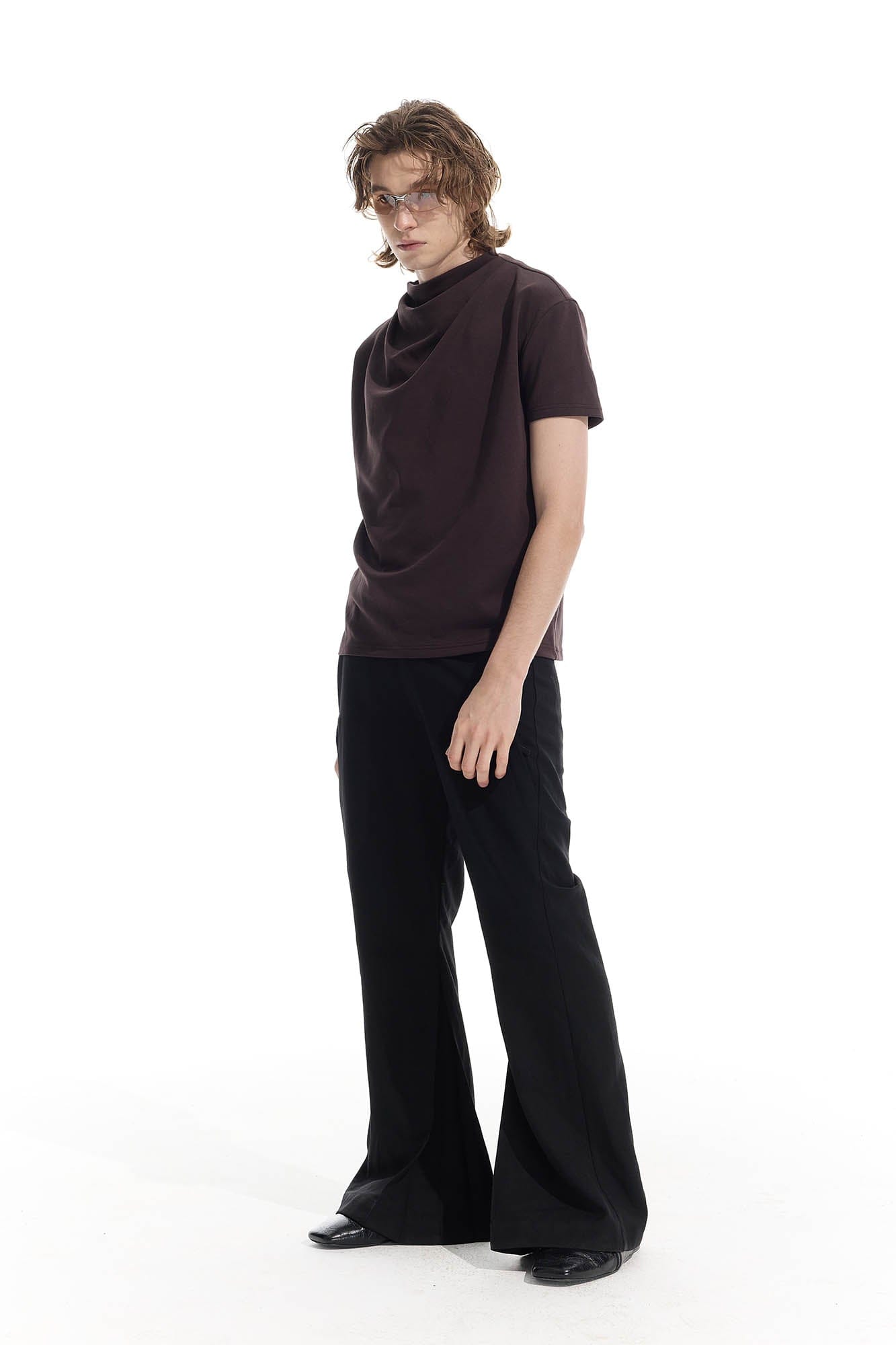 WHISTLEHUNTER Essential Crinkled Mock T-Shirt