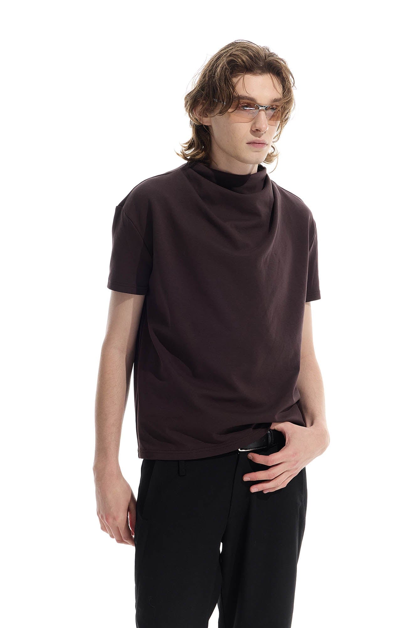 WHISTLEHUNTER Essential Crinkled Mock T-Shirt