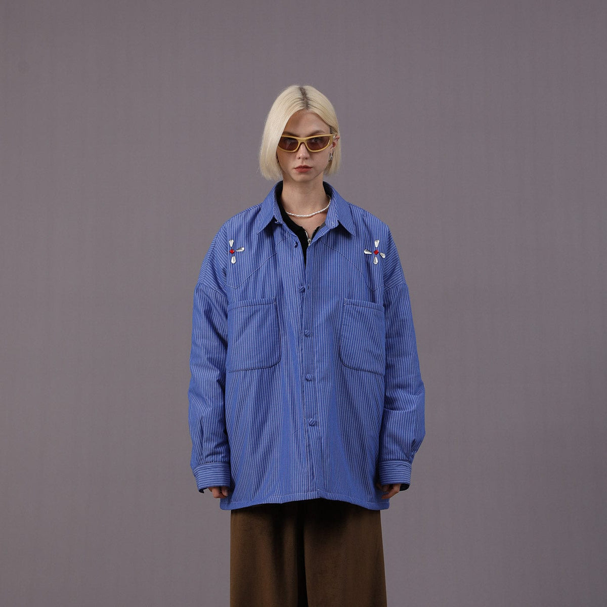 MIICHOUS Crystal Star Cotton Padded Shirt Jacket