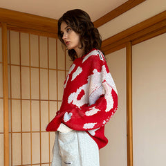 MIICHOUS Annan Lake Abstract Crewneck Sweater