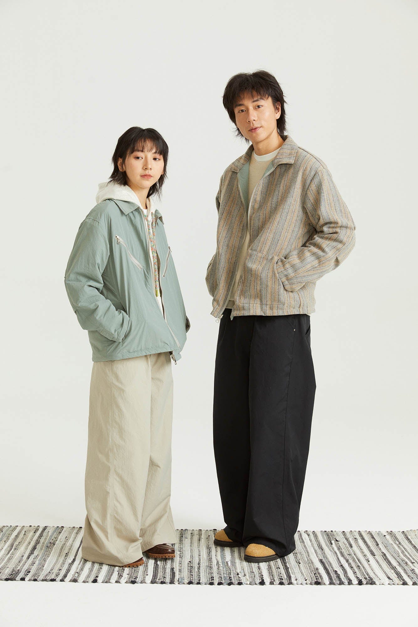 ONADAILYBASIS Reversible Utility & Herringbone Wool-Blend Jacket
