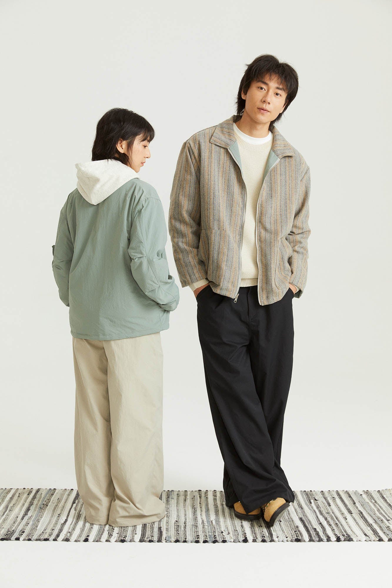 ONADAILYBASIS Reversible Utility & Herringbone Wool-Blend Jacket