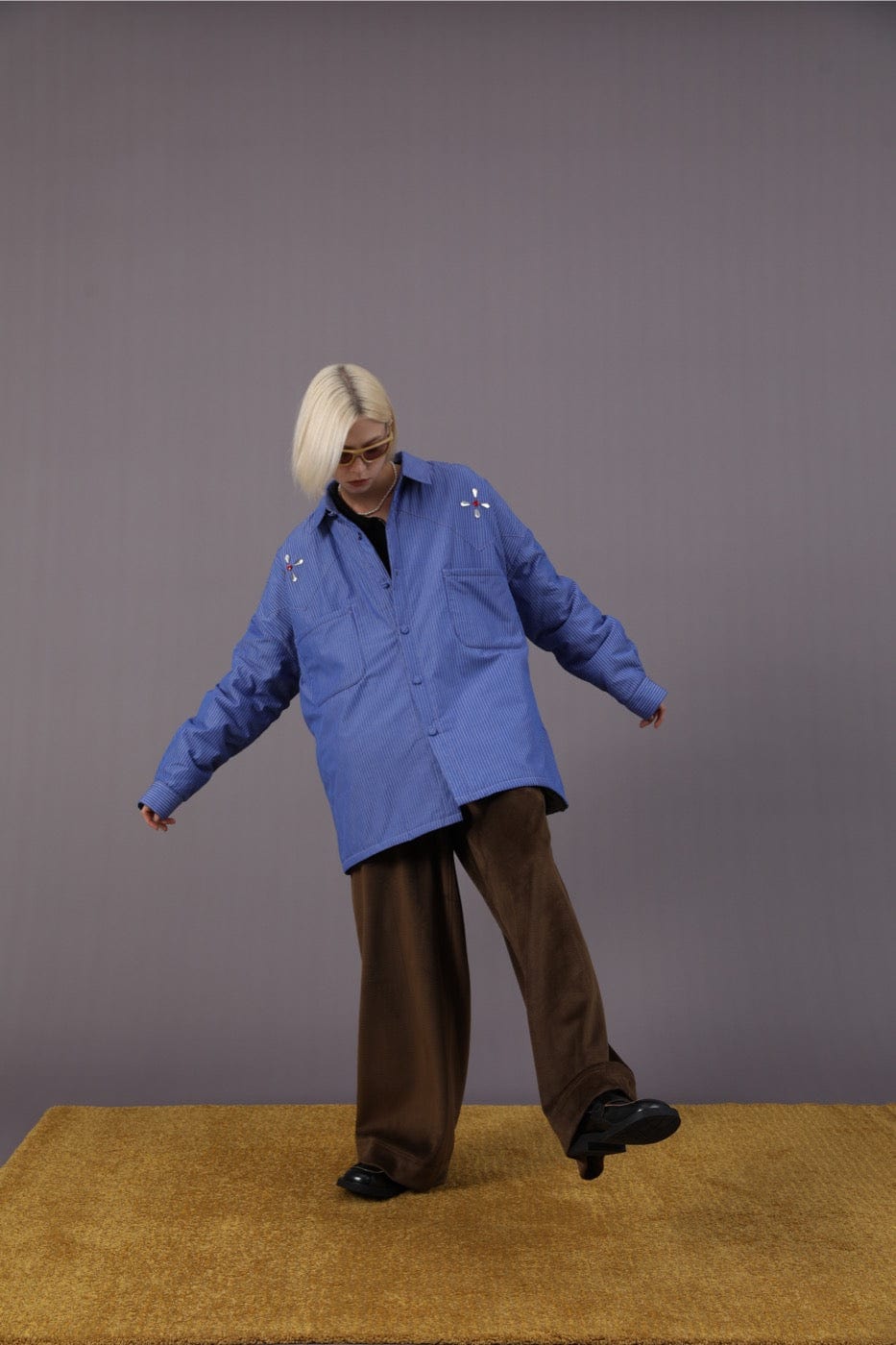 MIICHOUS Crystal Star Cotton Padded Shirt Jacket