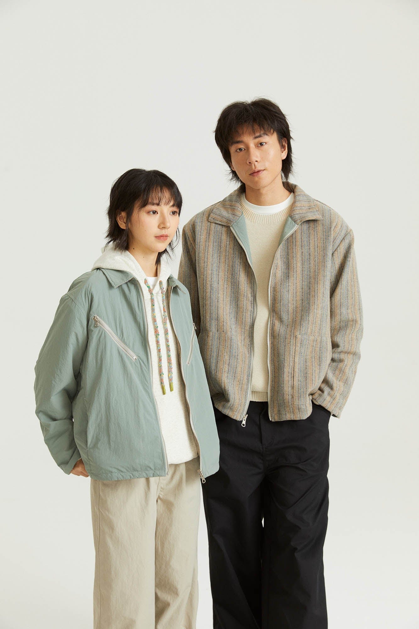 ONADAILYBASIS Reversible Utility & Herringbone Wool-Blend Jacket