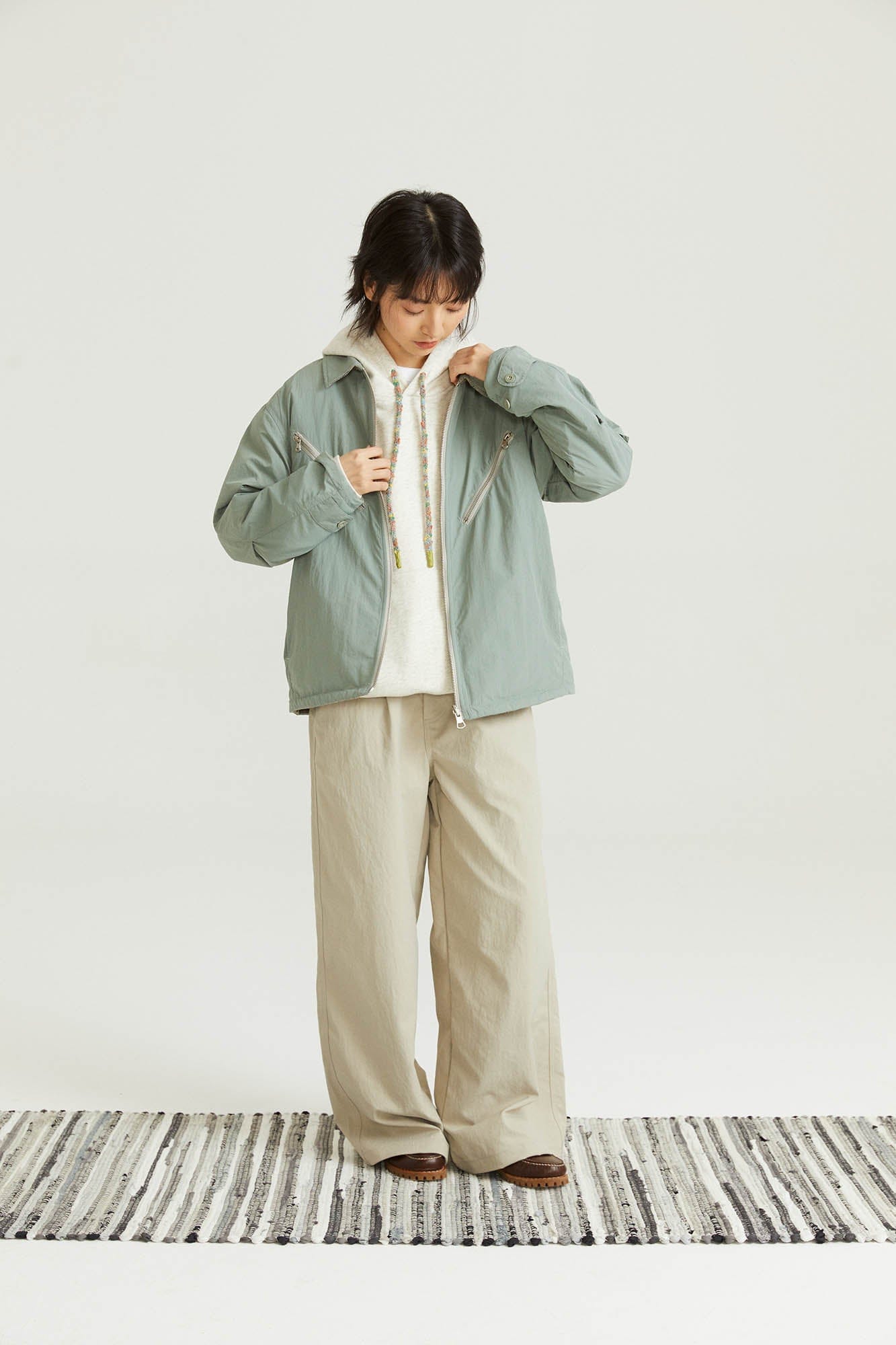 ONADAILYBASIS Reversible Utility & Herringbone Wool-Blend Jacket
