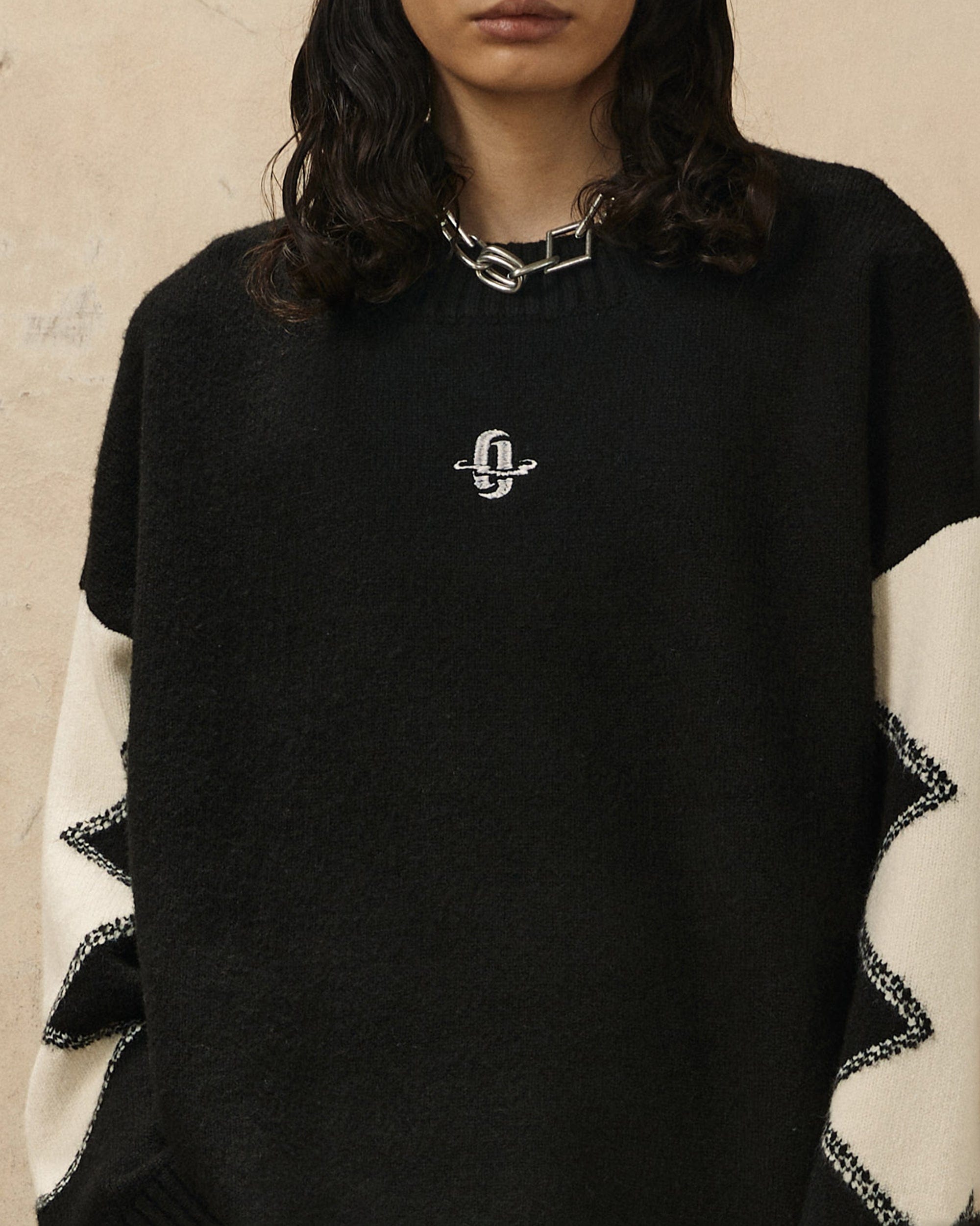 OVDY Color-Blocked Patchwork Sweater