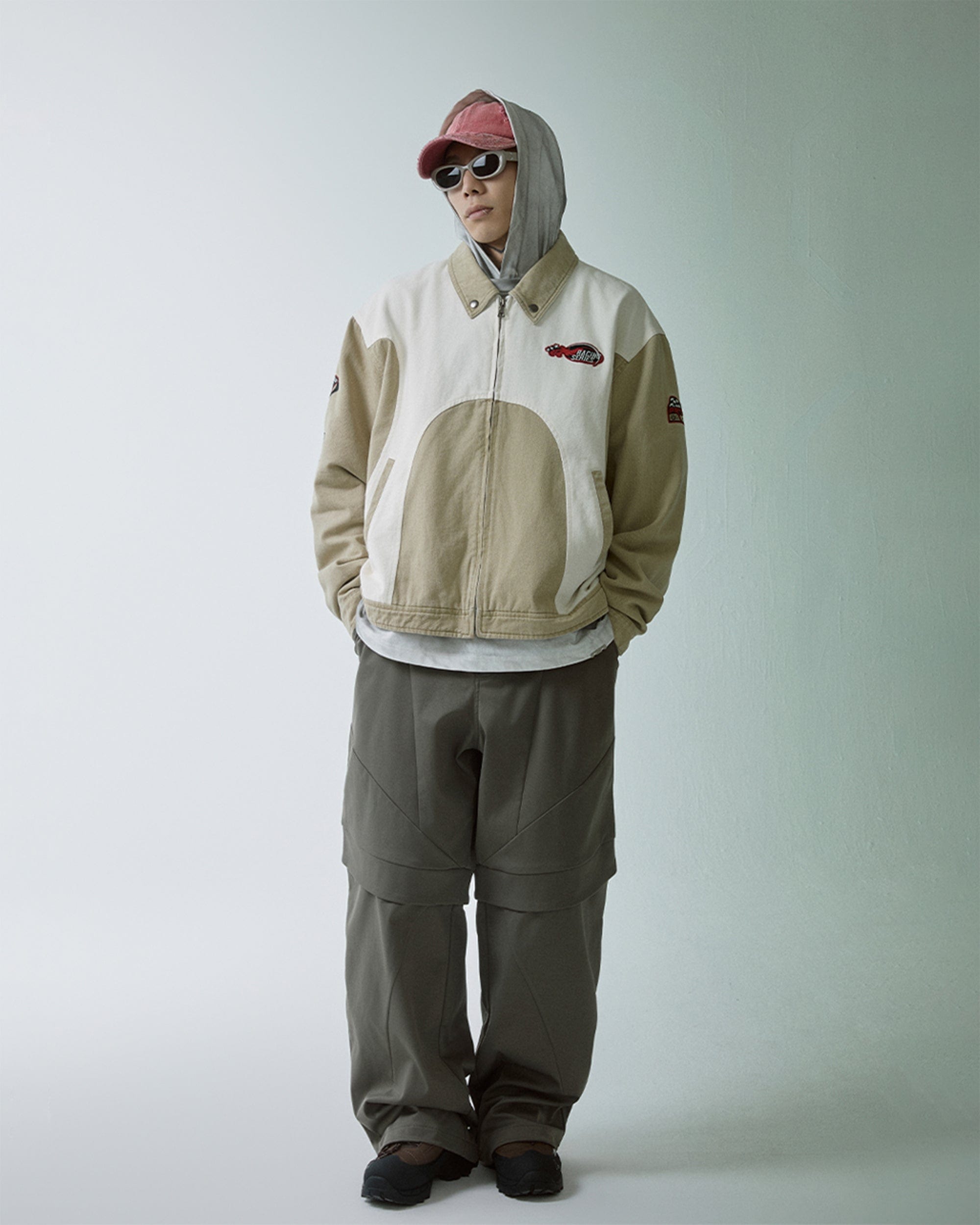 F2CE Modern Deconstructed Double-Knee Rivet Pants