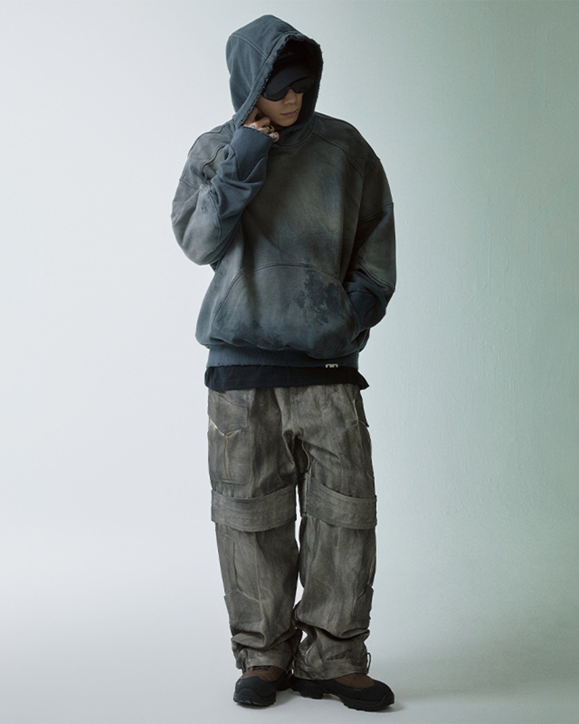 F2CE Distressed Spliced Hoodie