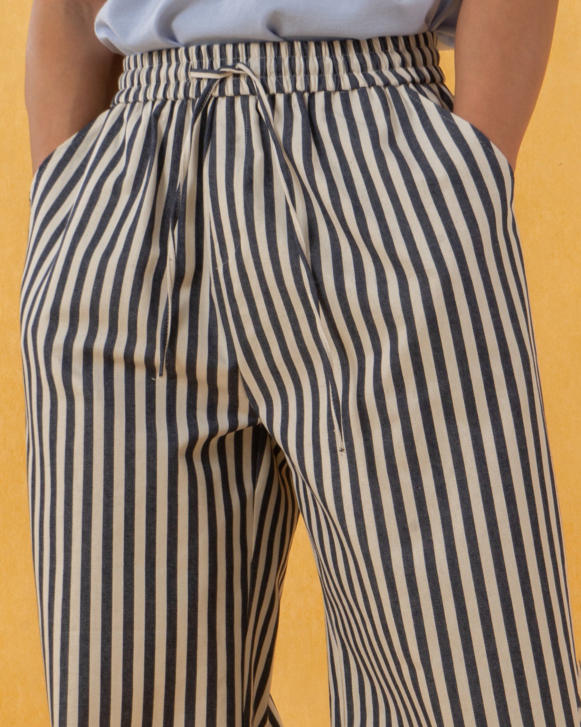 CLP Striped Wide-Leg Pants