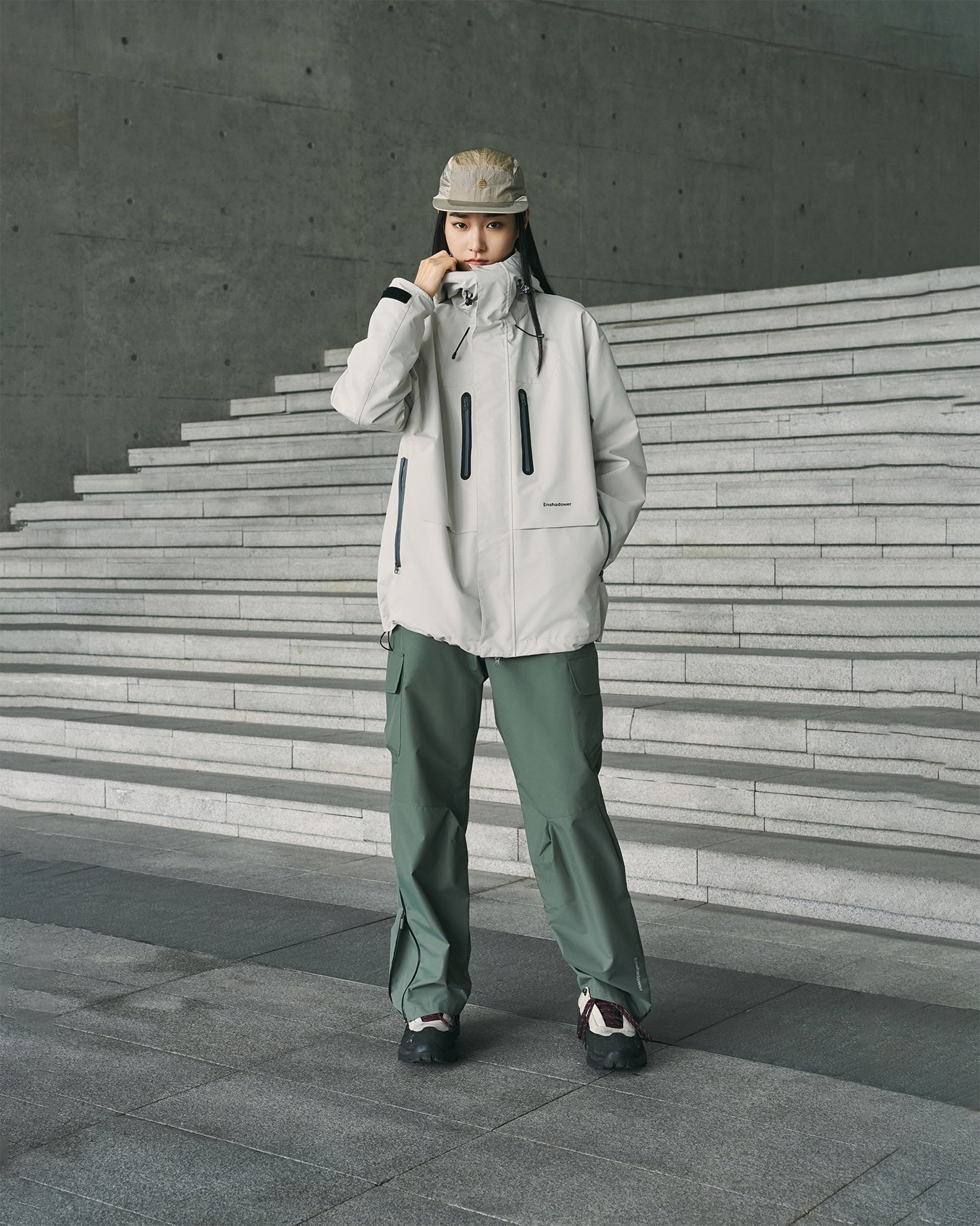 ENSHADOWER Waterproof Pleated Spliced Multi-pocket Pants