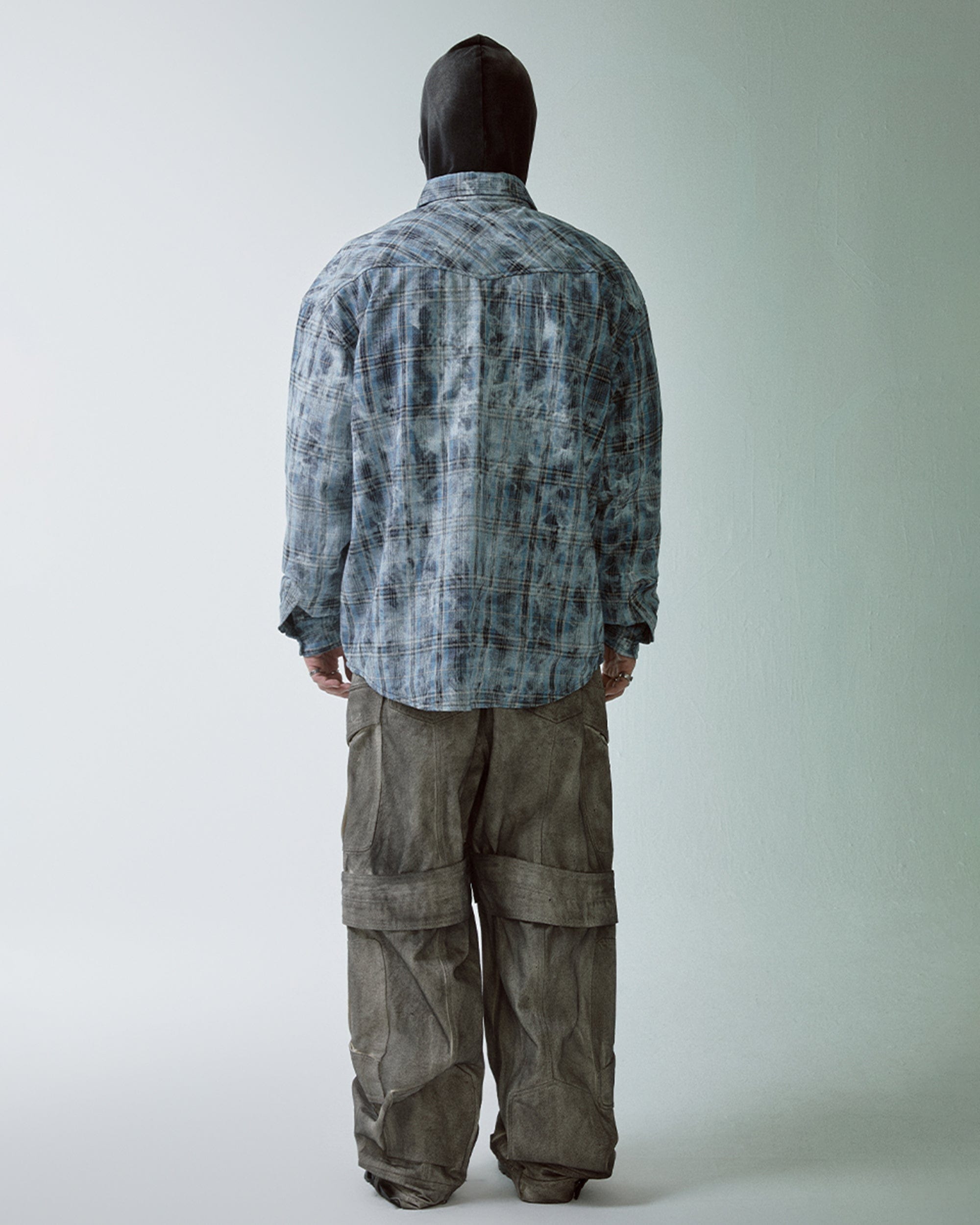 F2CE Spliced Abstract Plaid Shirt