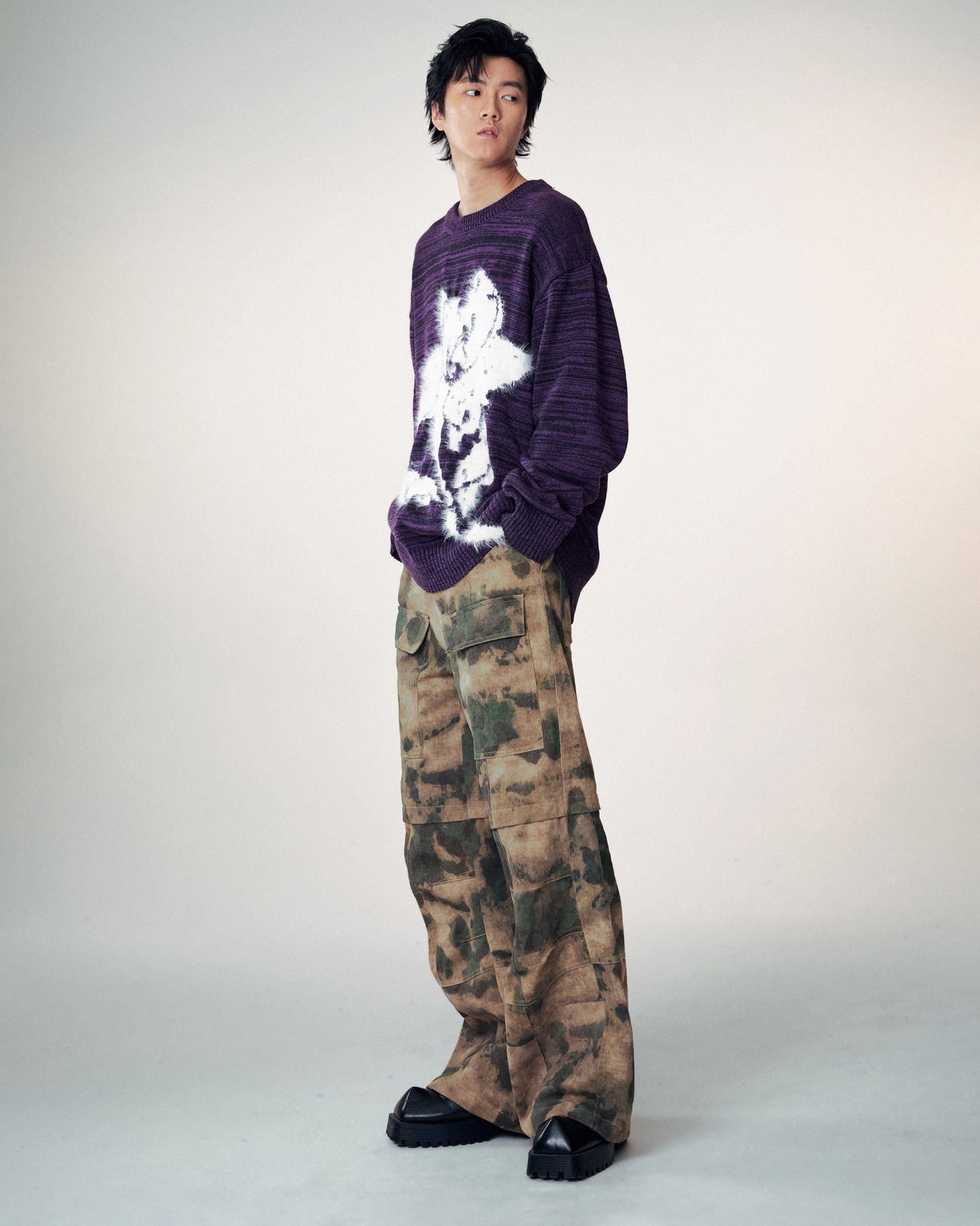 1997 POSTOFFICE Modern Knitted Lotus Sweatshirt